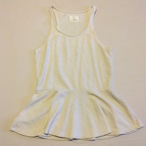 Pins & Needles Creme Peplum Tank